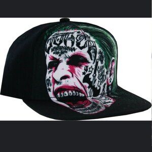 The Suicide Squad The Joker Face Tattoo Collectible Adjustable Hat Snapback Cap